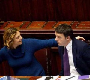 Il Presidente Renzi e la Ministra  Madia